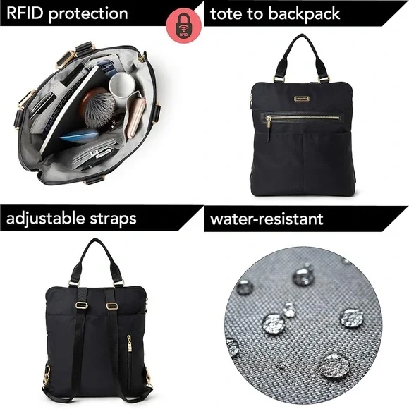 Baggallini Jessica Unisex Water Resistant Convertible Backpack RFID Anti Theft - Picture 12 of 12